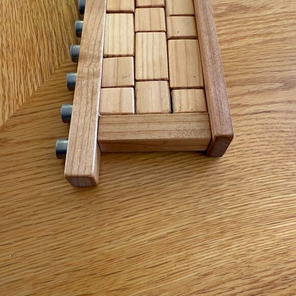 Hanukkah Menorah Western Wall Kotel Judaica Chanukah Hand-Crafted Cherry / Pine - Picture 6 of 9